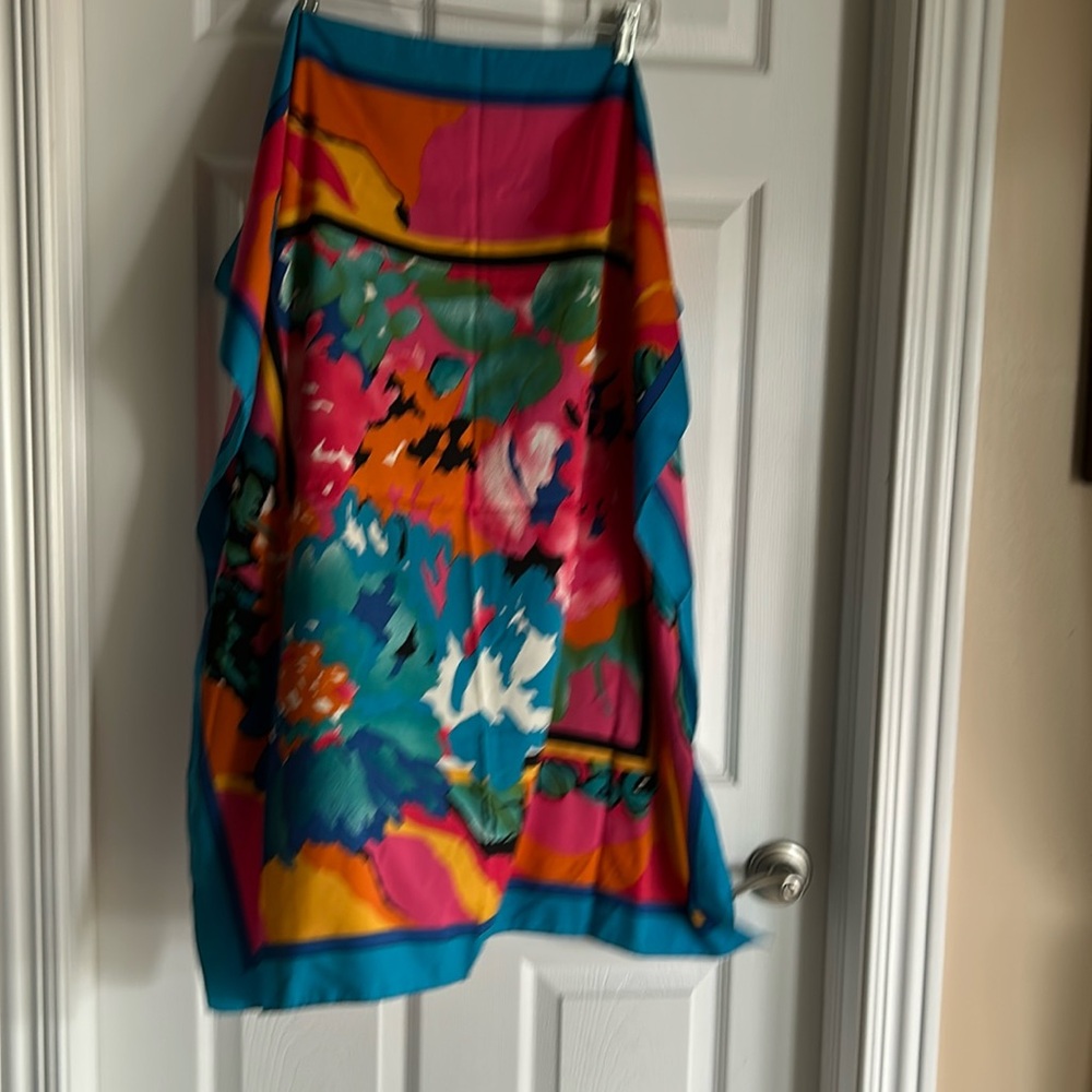 Vintage Bright Floral  Scarf